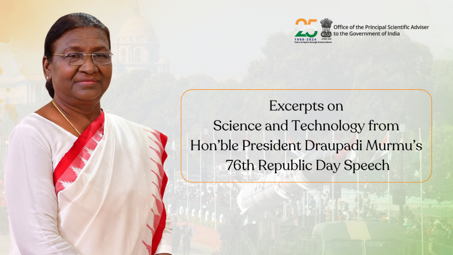 Hon'ble President of India, Smt. Droupadi Murmu 76th Republic Day of India excerpts on  STI in India